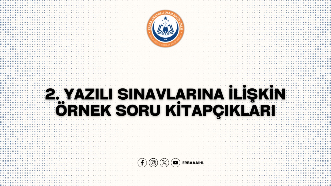 ÖRNEK SORU KİTAPÇIKLARI 